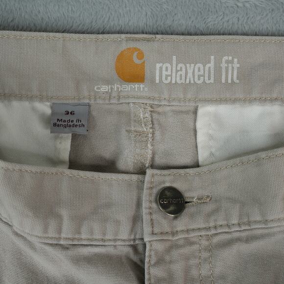 Carhartt Cargo Shorts Mens 36x10.5 Tan Relaxed Fit 103542-232 Rugged Flex - Picture 11 of 15